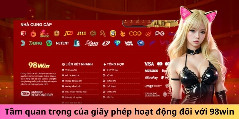 Tầm quan trọng của giấy phép hoạt động đối với 98win